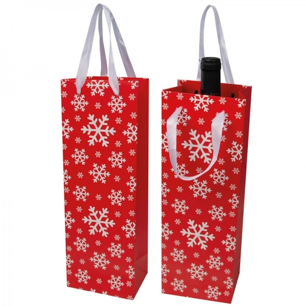 Logotrade promotional gift picture of: Wine bag in Christmas design LAPLAND